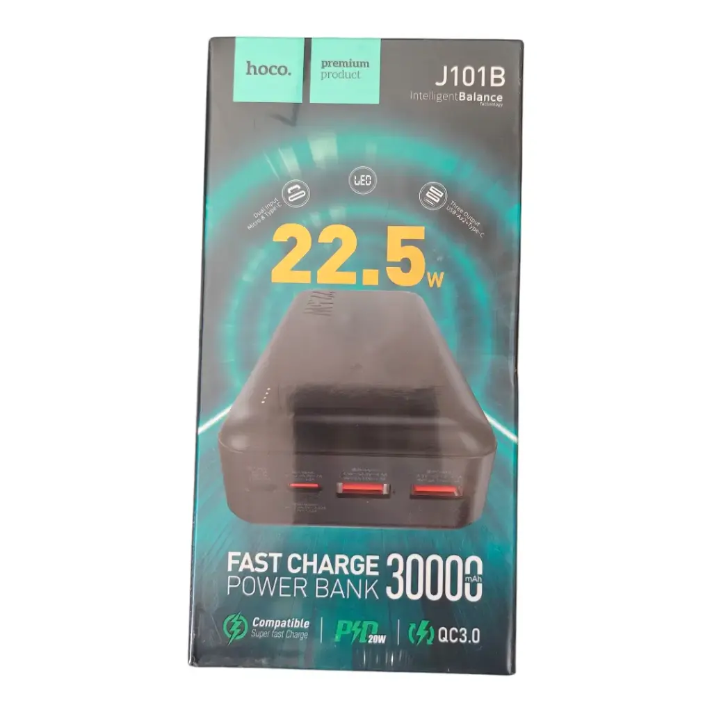 باور بانك 30000 ملي امبير بشحن سريع من شركة هوكو الأصلية